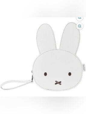dearcloud x Miffy Faux Leather Cosmetics Bag with Removable Wristlet Strap NWT